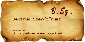 Beythum Szerénusz névjegykártya